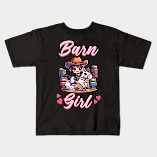 Barn Girl I Equestrian Pony Horse Fan Kids T-Shirt